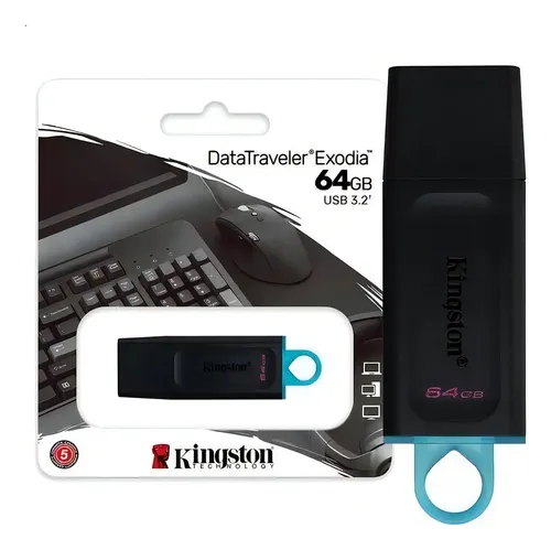 MEMORIA USB 64GB DTX 3.2 NEGRO KINGSTON (DTX/64GB)